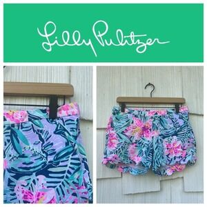 Lily Pulitzer Magnolia Scallop Shorts in Slathouse Soiree 0‎